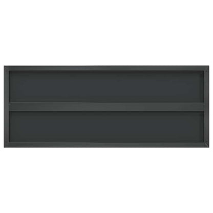 Wall Shelves 2 pcs 100x40x3 cm Black Stainless Steel