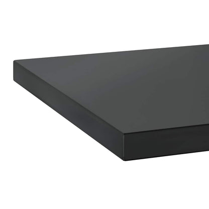 Wall Shelves 2 pcs 75x40x3 cm Black Stainless Steel