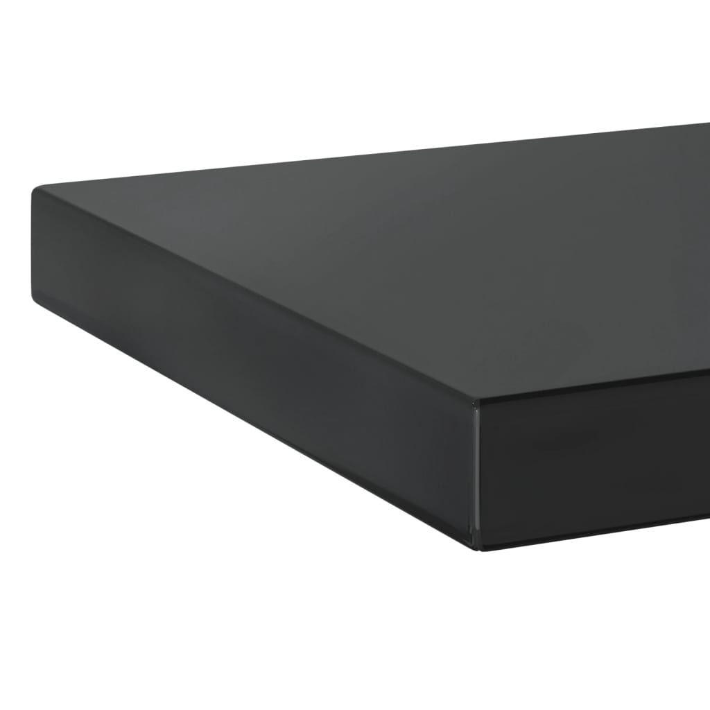 Wall Shelves 2 pcs 50x23.5x3 cm Black Stainless Steel