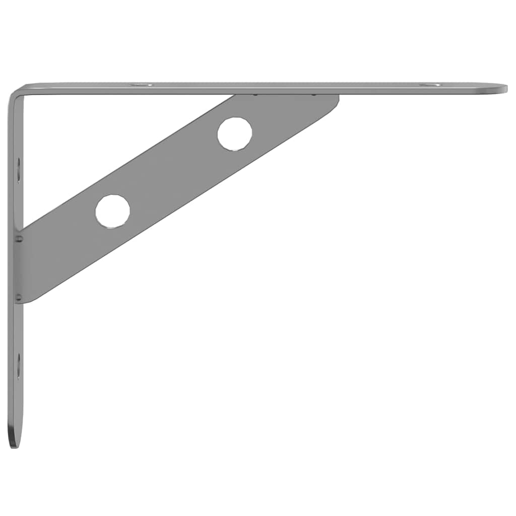 Shelf Brackets 4 pcs 15x2.5x11.5 cm Silver Stainless Steel