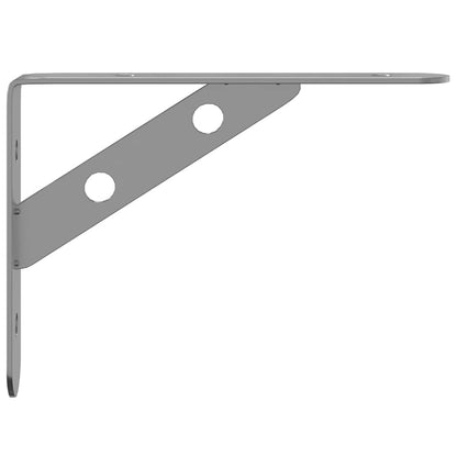 Shelf Brackets 4 pcs 15x2.5x11.5 cm Silver Stainless Steel