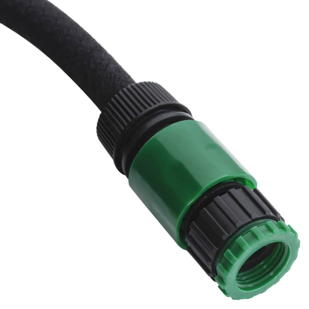 Garden Soaker Hose Black 0.6" 25 m Rubber