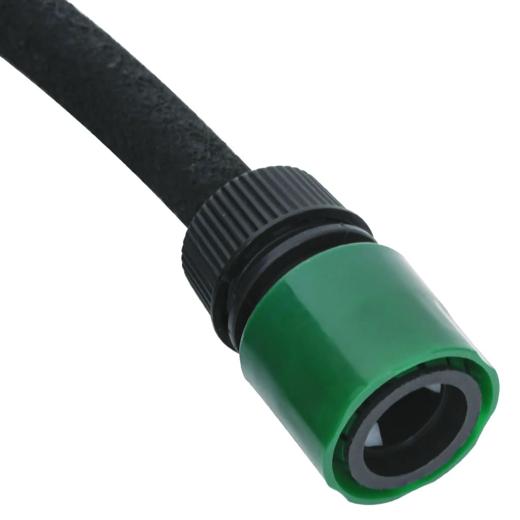 Garden Soaker Hose Black 0.6" 25 m Rubber