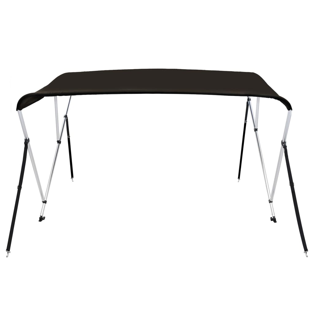 3-bow Bimini Top Black 183x140x137 cm