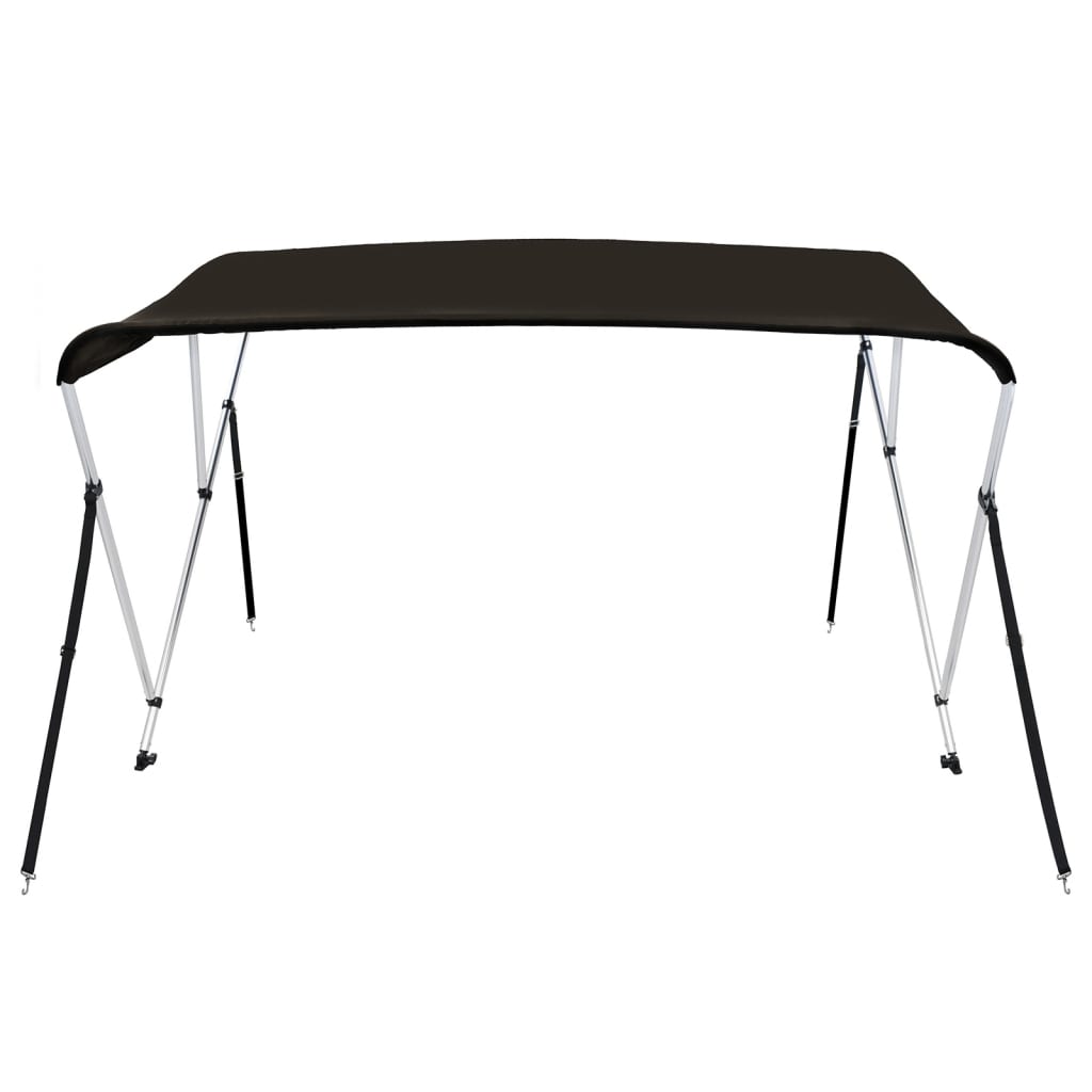 3-bow Bimini Top Black 183x160x137 cm