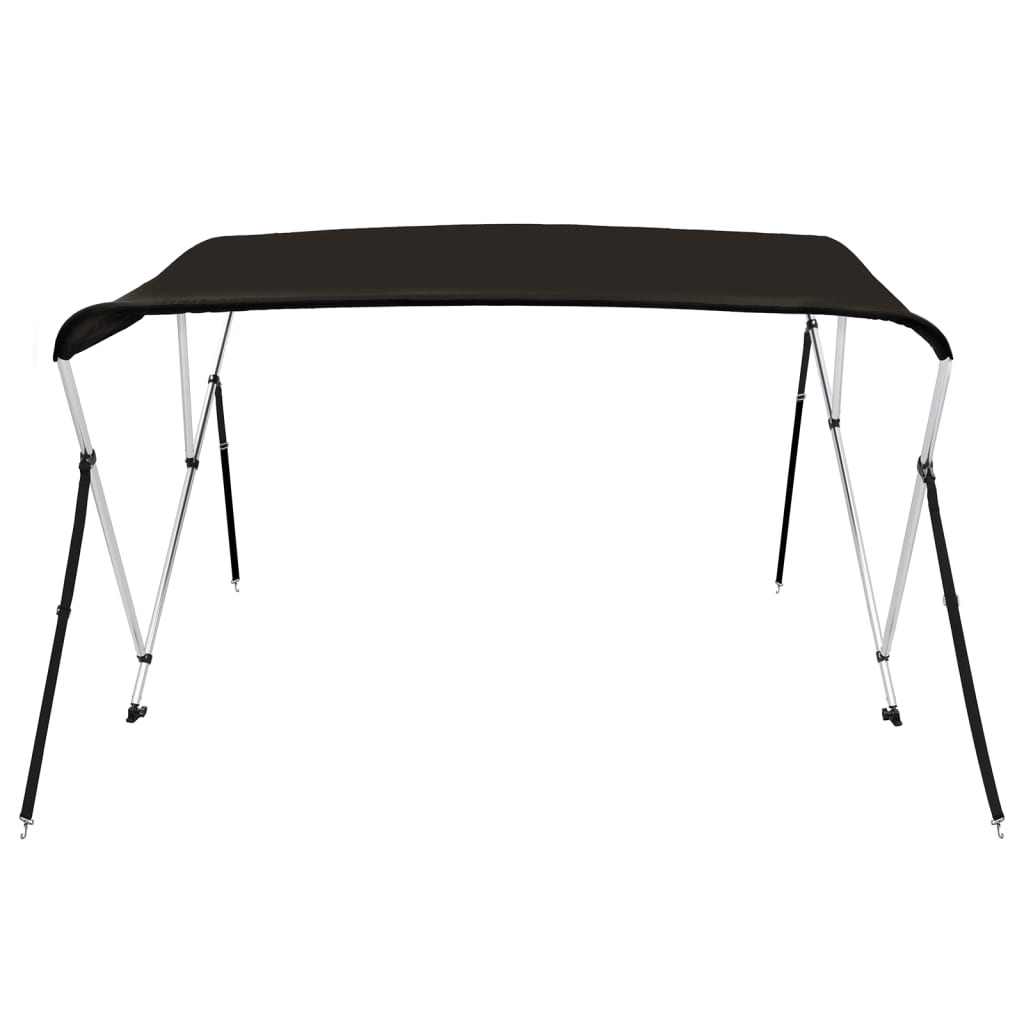 3-bow Bimini Top Black 184x189x135 cm