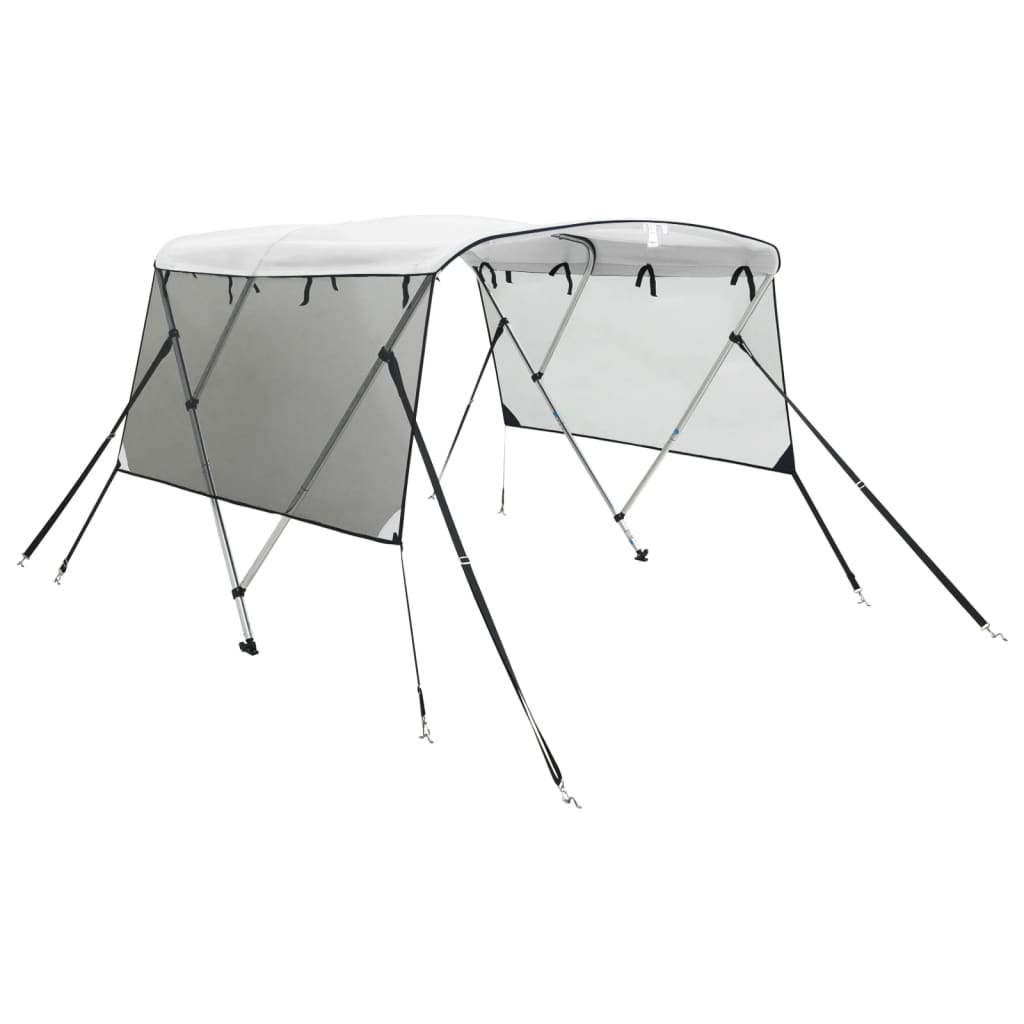 3-bow Bimini Top with Mesh Sidewalls 183x(137-152)x137 cm