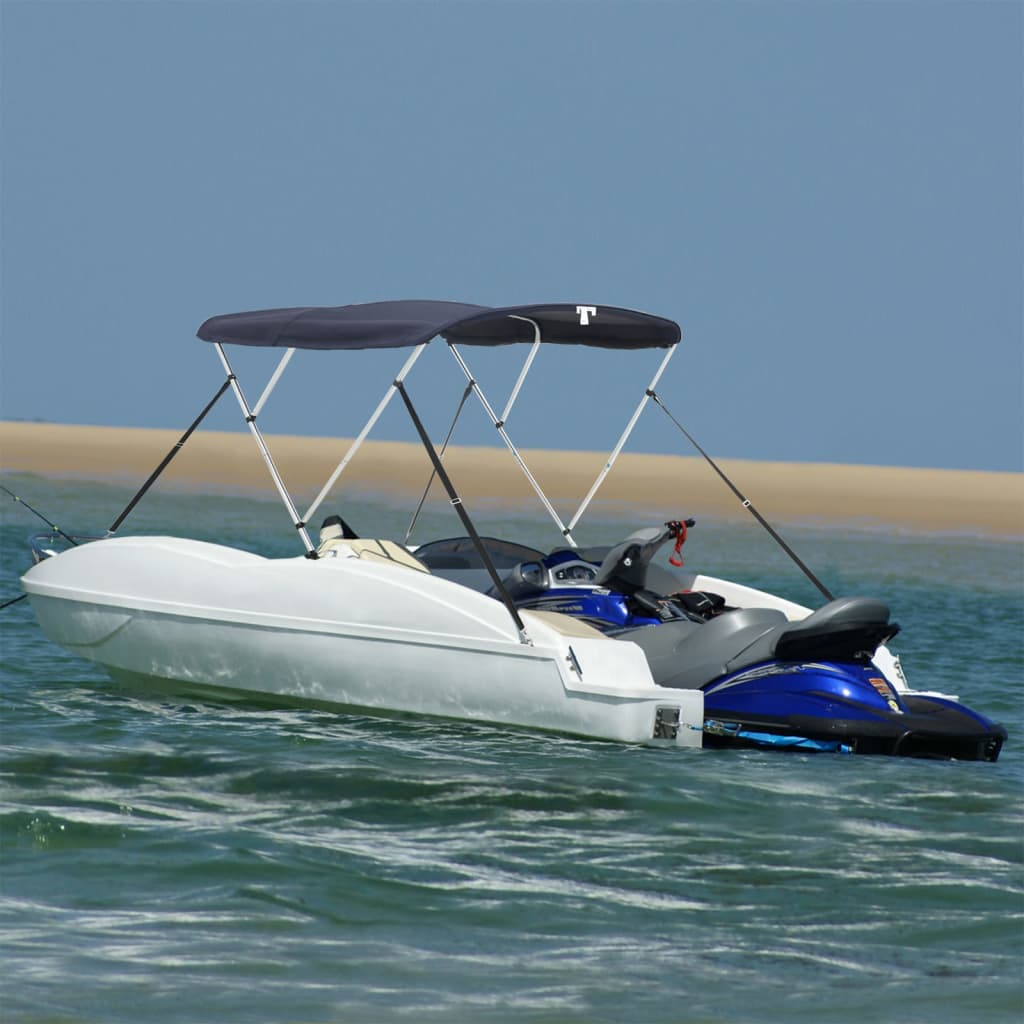 3-bow Bimini Top with Mesh Sidewalls 183x(154-167)x137 cm