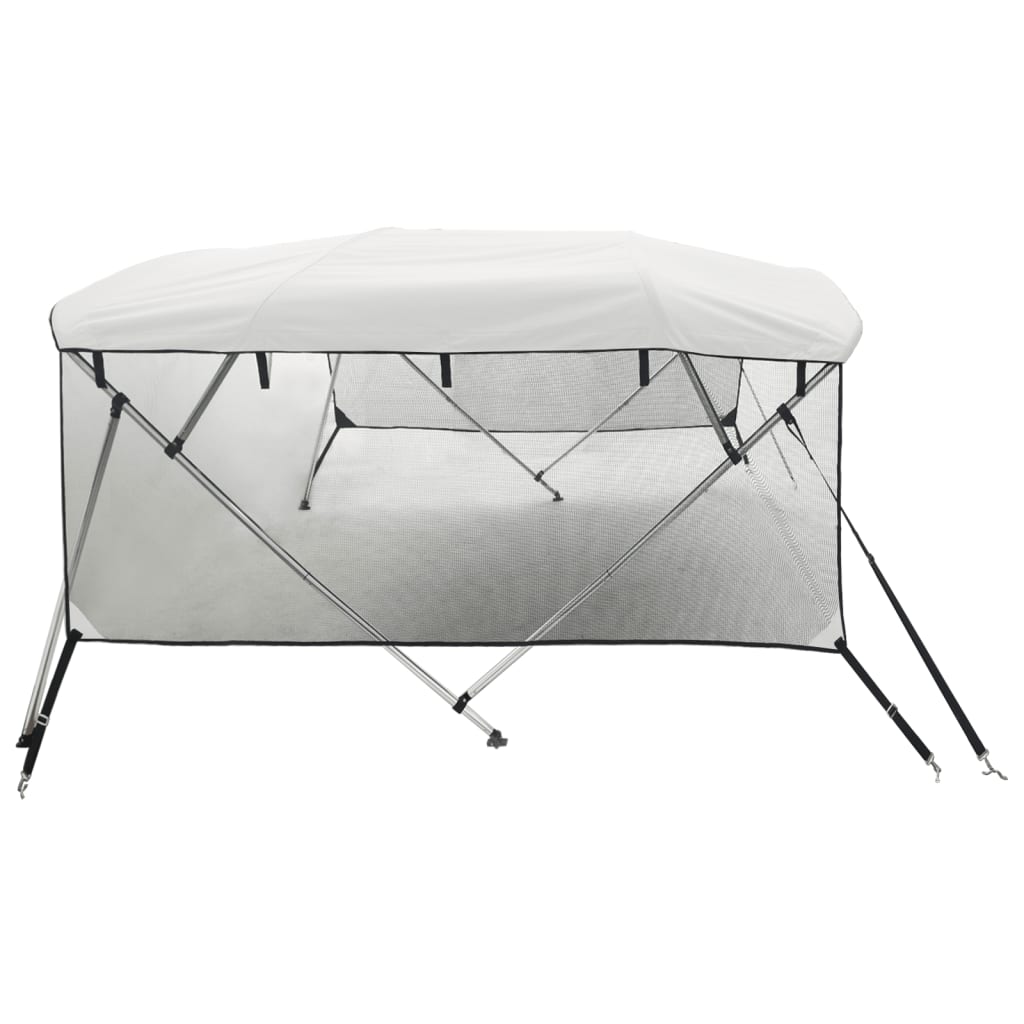 4-bow Bimini Top with Mesh Sidewalls 243x(185-198)x137 cm