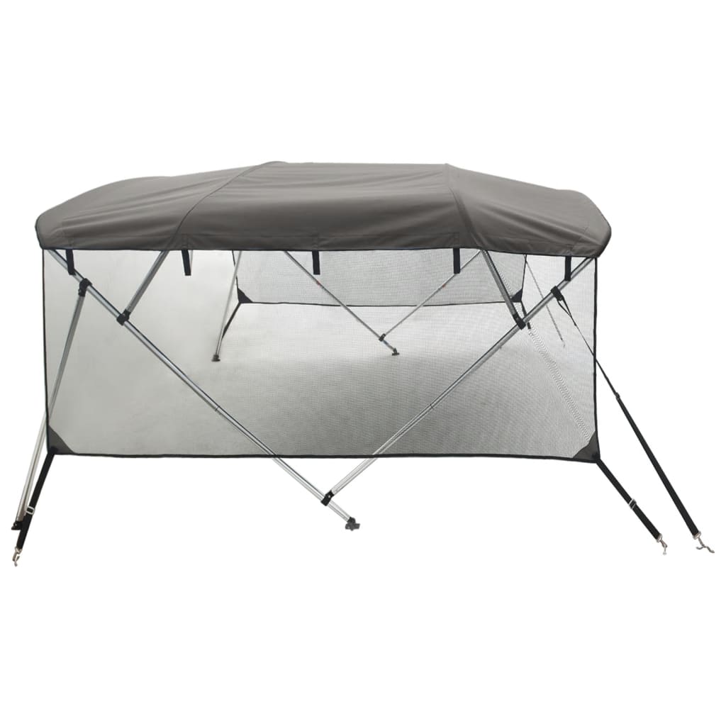 4-bow Bimini Top with Mesh Sidewalls 243x(170-182)x137 cm