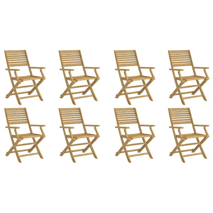 Folding Garden Chairs 8 pcs 54.5x61.5x86.5 cm Solid Wood Acacia