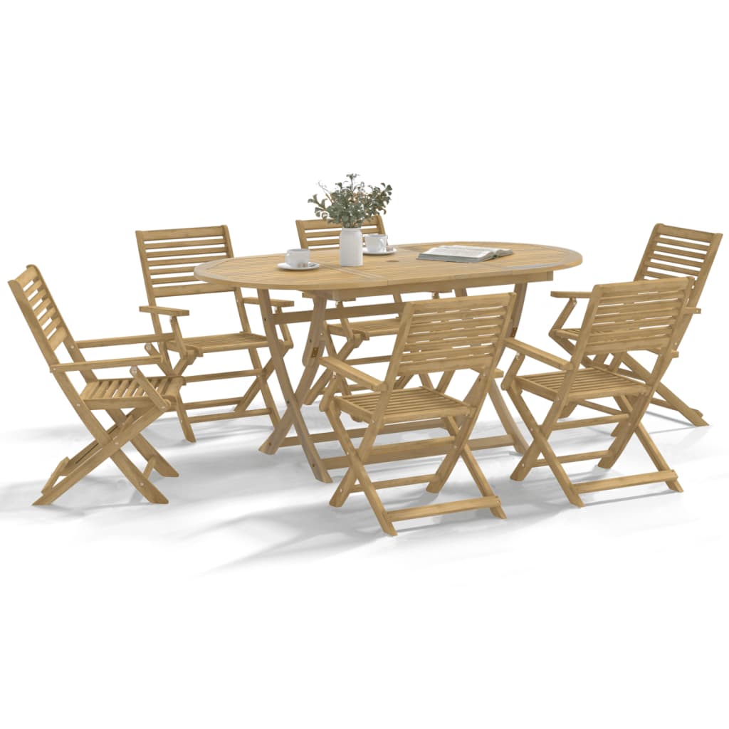 Folding Garden Chairs 8 pcs 54.5x61.5x86.5 cm Solid Wood Acacia