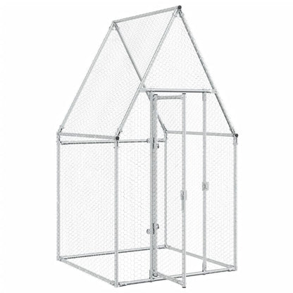 Chicken Cage Silver 100x100x190 cm Galvanised Steel