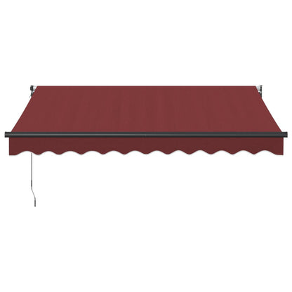 Manual Retractable Awning Burgundy 300x250 cm