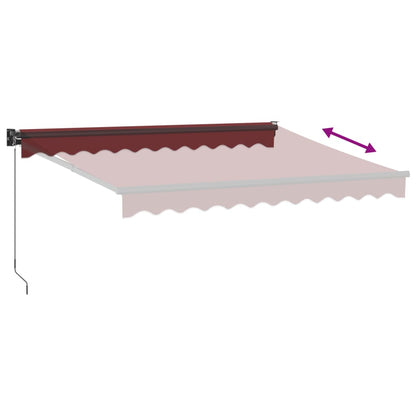 Manual Retractable Awning Burgundy 300x250 cm