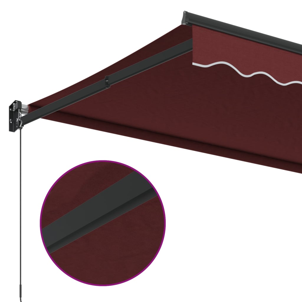 Manual Retractable Awning Burgundy 300x250 cm