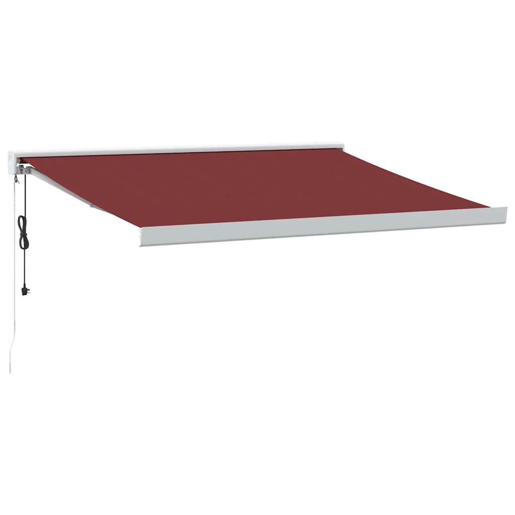 Automatic Retractable Awning Burgundy 350x250 cm