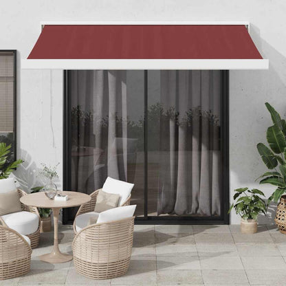 Automatic Retractable Awning Burgundy 350x250 cm