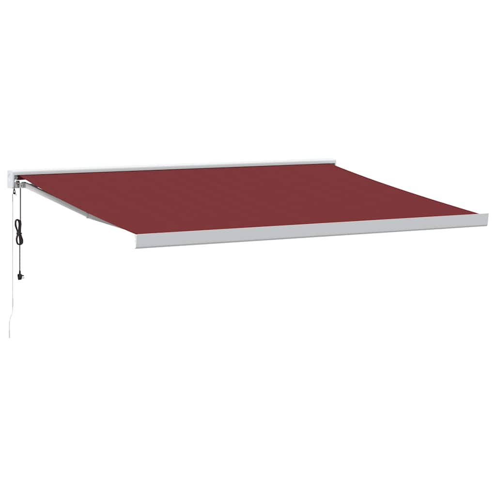 Automatic Retractable Awning Burgundy 400x300 cm