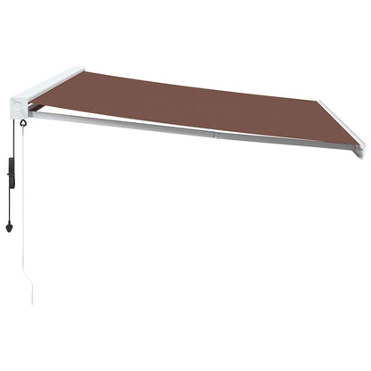 Automatic Retractable Awning Brown 400x300 cm