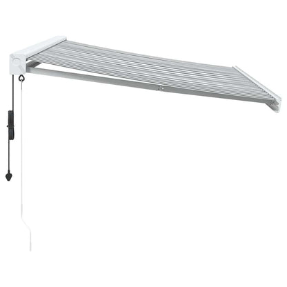 Retractable Awning Anthracite and White 3.5x2.5 m Fabric&Aluminium