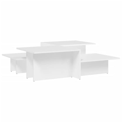 Coffee Tables 2 pcs White Engineered Wood