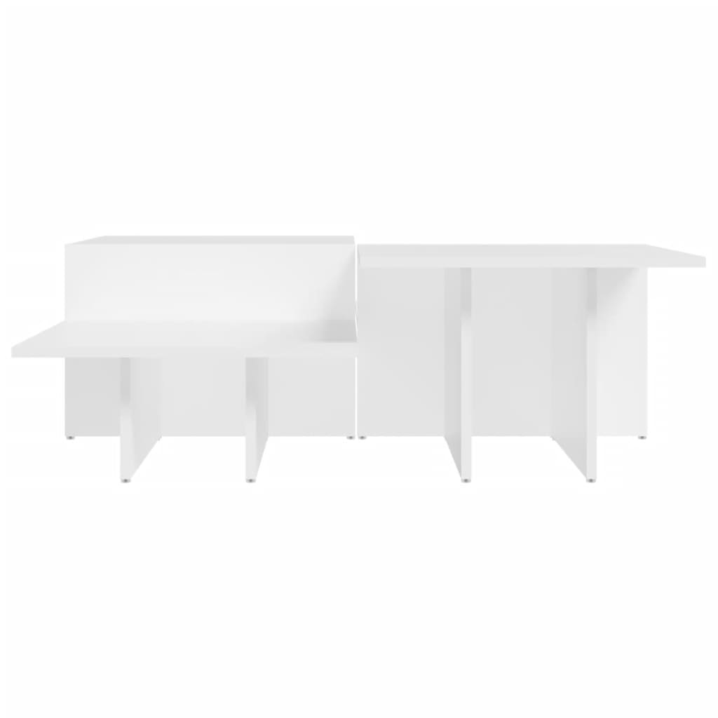 Coffee Tables 2 pcs White Engineered Wood