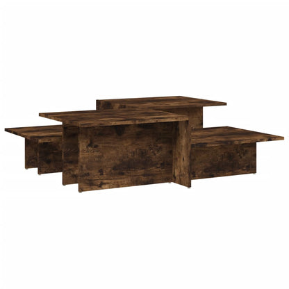 Coffee Tables 2 pcs Smoked Oak Engineered Wood