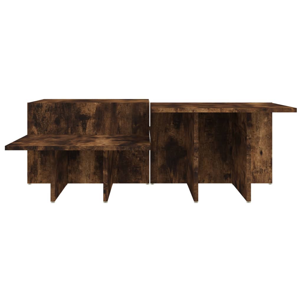 Coffee Tables 2 pcs Smoked Oak Engineered Wood