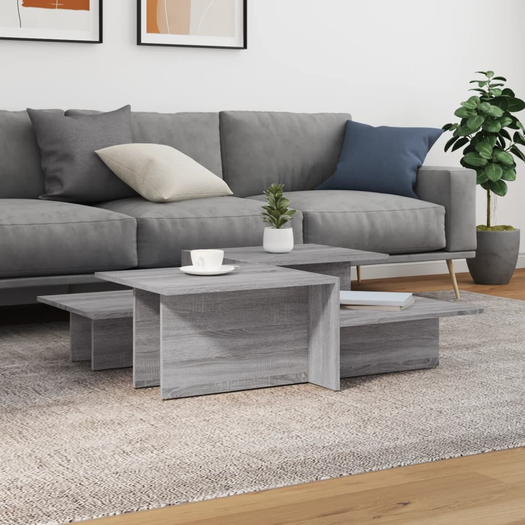 Coffee Tables 2 pcs Grey Sonoma Engineered Wood