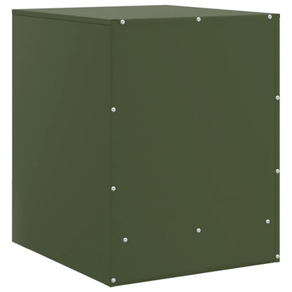 Bedside Cabinet Olive Green 34.5x39x44 cm Steel