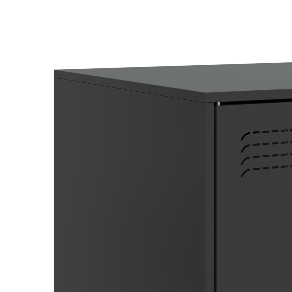 TV Cabinet Black 67x39x44 cm Steel