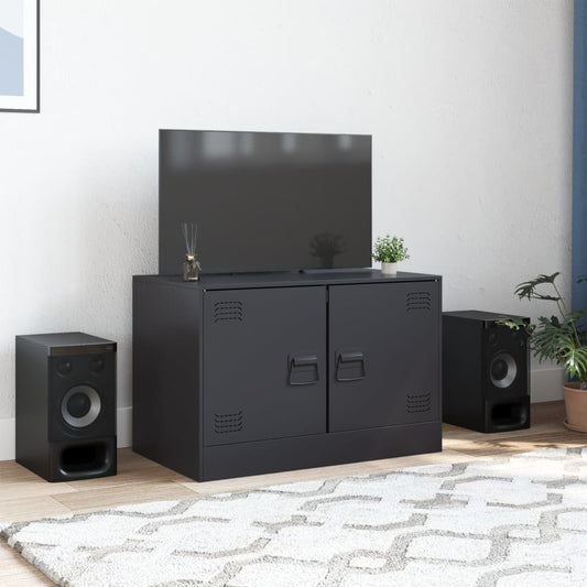 TV Cabinet Black 67x39x44 cm Steel