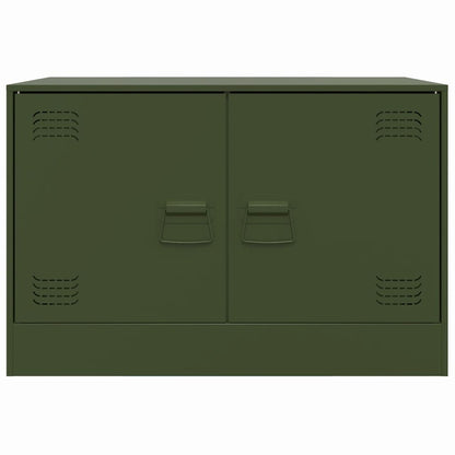 TV Cabinets 2 pcs Olive Green 67x39x44 cm Steel