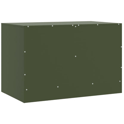 TV Cabinets 2 pcs Olive Green 67x39x44 cm Steel