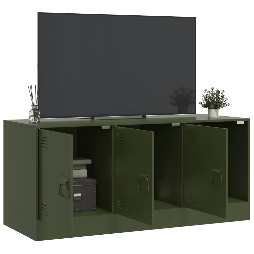 TV Cabinet Olive Green 99x39x44 cm Steel