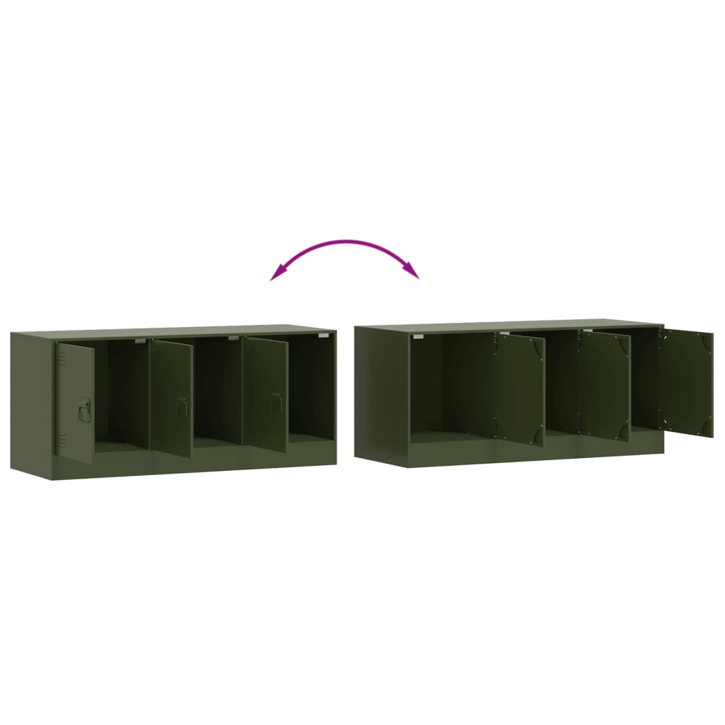 TV Cabinet Olive Green 99x39x44 cm Steel