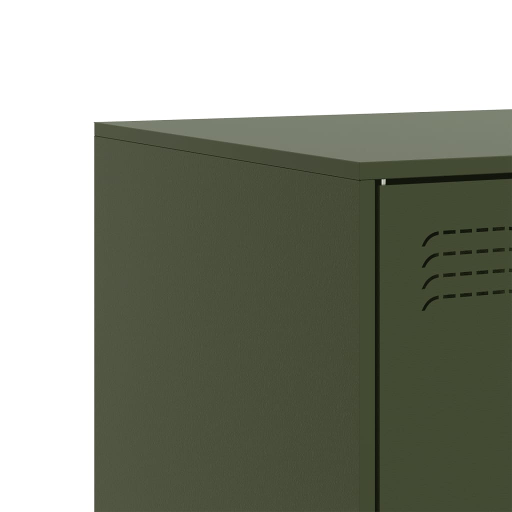 TV Cabinet Olive Green 99x39x44 cm Steel