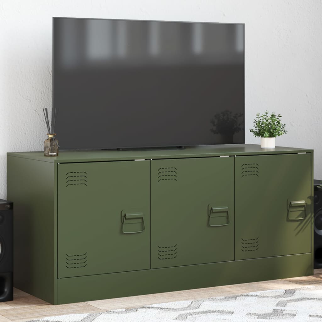 TV Cabinet Olive Green 99x39x44 cm Steel