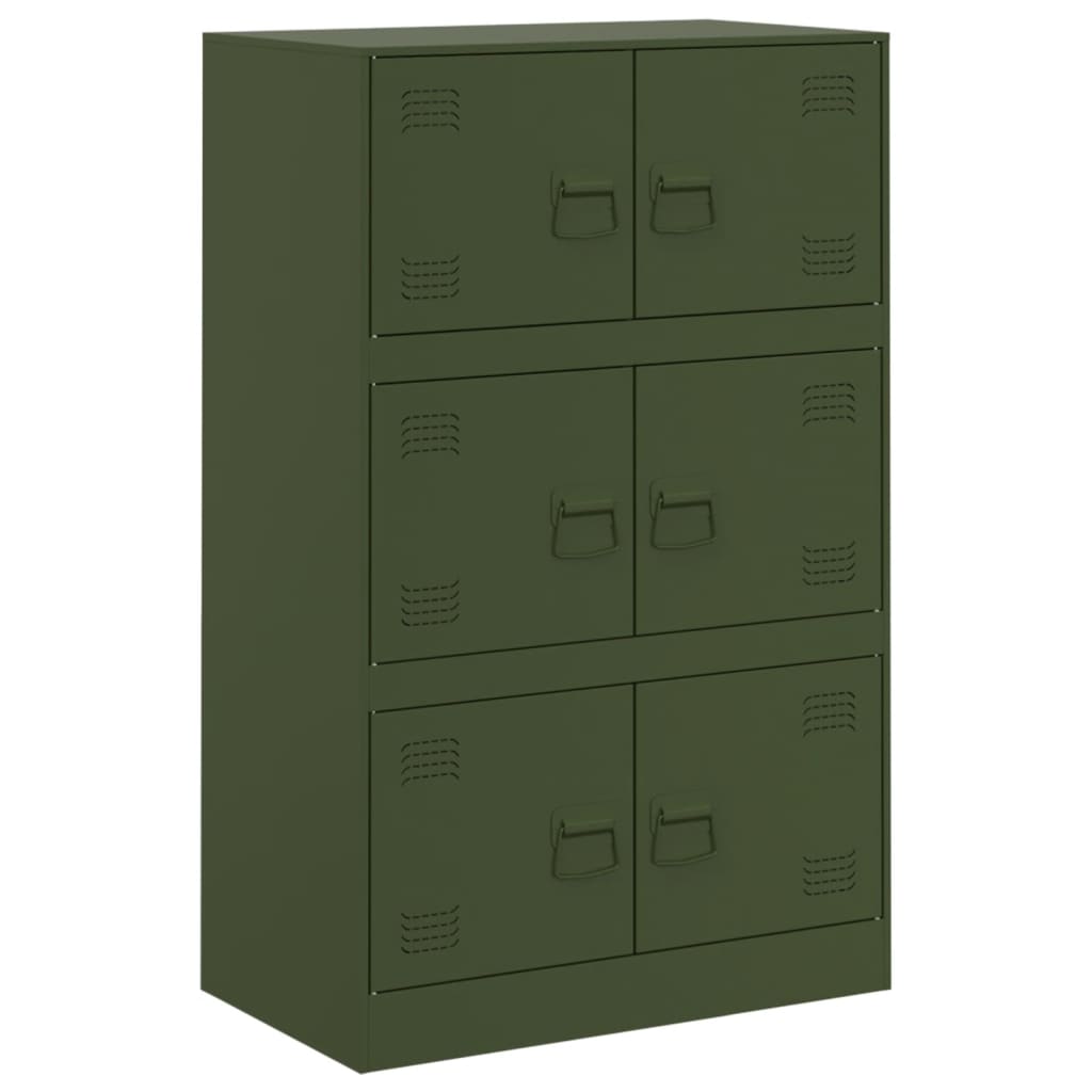 Sideboard Olive Green 67x39x107 cm Steel