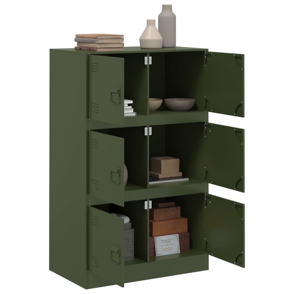 Sideboard Olive Green 67x39x107 cm Steel