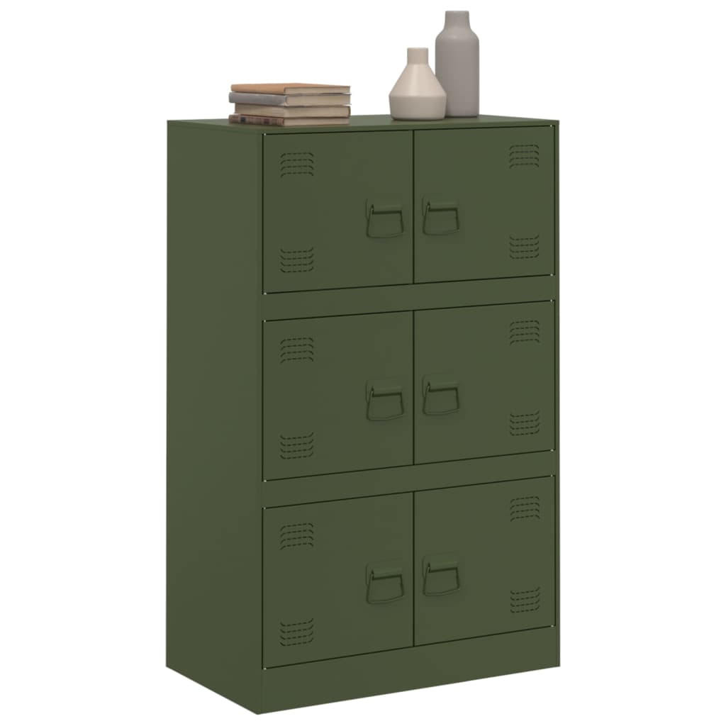 Sideboard Olive Green 67x39x107 cm Steel