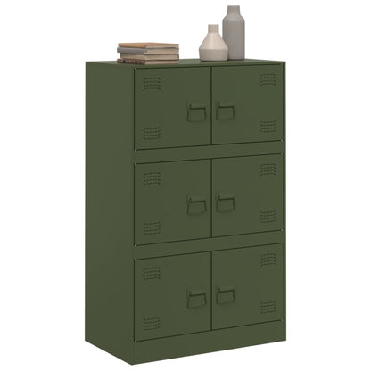 Sideboard Olive Green 67x39x107 cm Steel