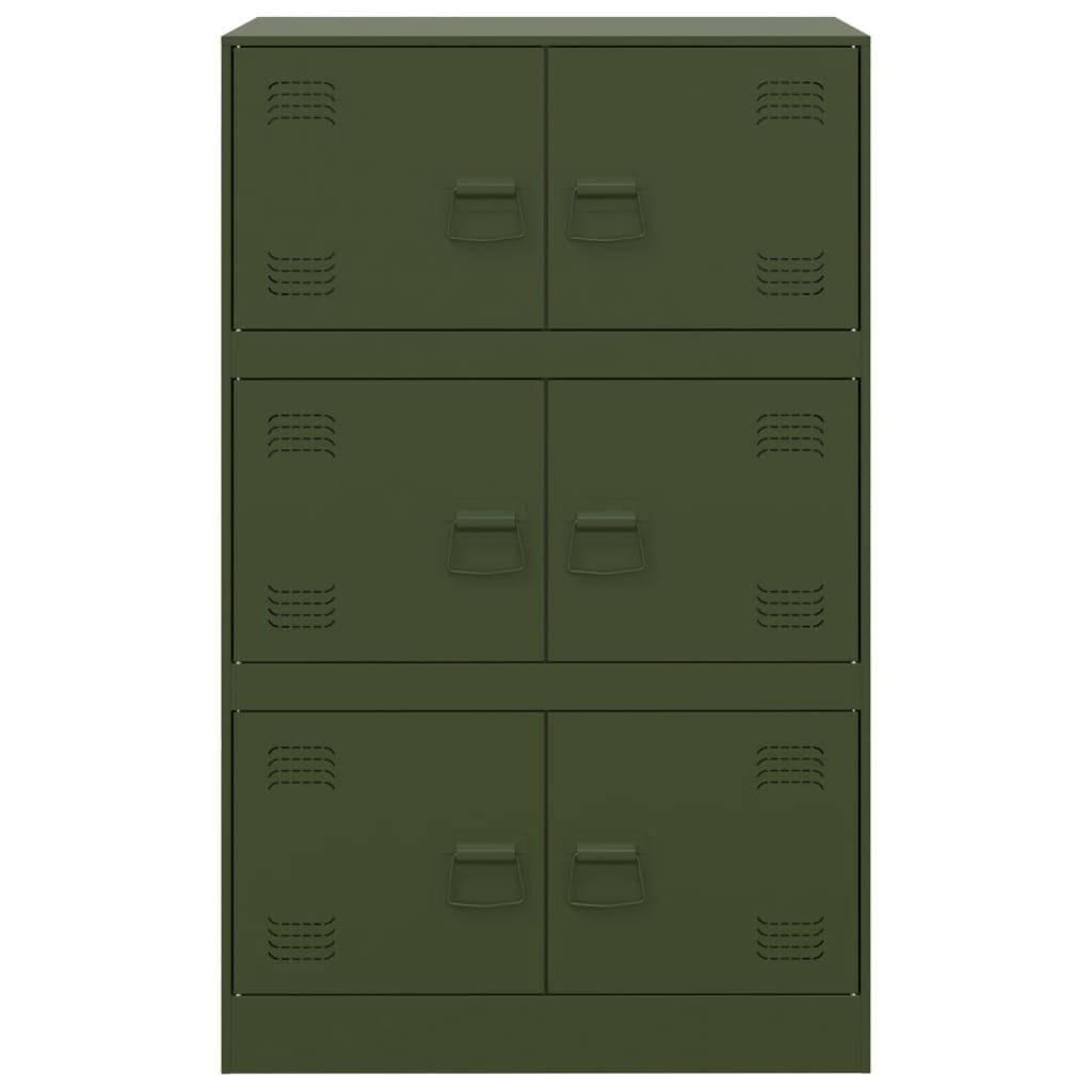 Sideboard Olive Green 67x39x107 cm Steel