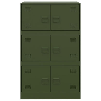 Sideboard Olive Green 67x39x107 cm Steel