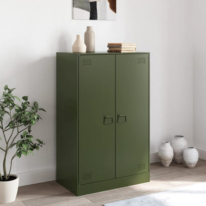 Sideboard Olive Green 67x39x107 cm Steel