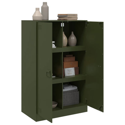 Sideboard Olive Green 67x39x107 cm Steel