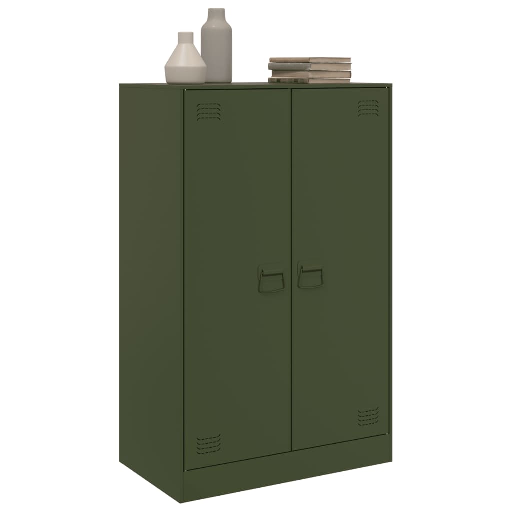 Sideboard Olive Green 67x39x107 cm Steel