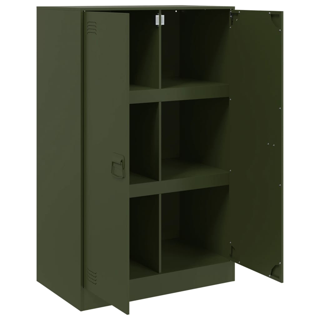 Sideboard Olive Green 67x39x107 cm Steel