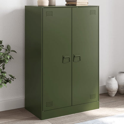 Sideboard Olive Green 67x39x107 cm Steel